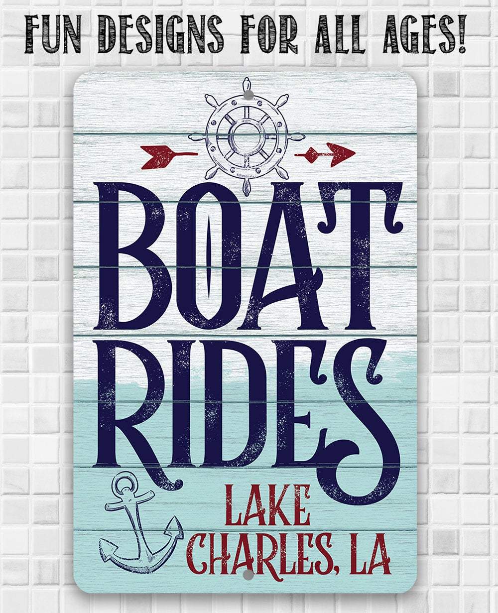 Personalized - Boat Rides - Metal Sign
