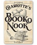 Personalized - Book Nook - Metal Sign