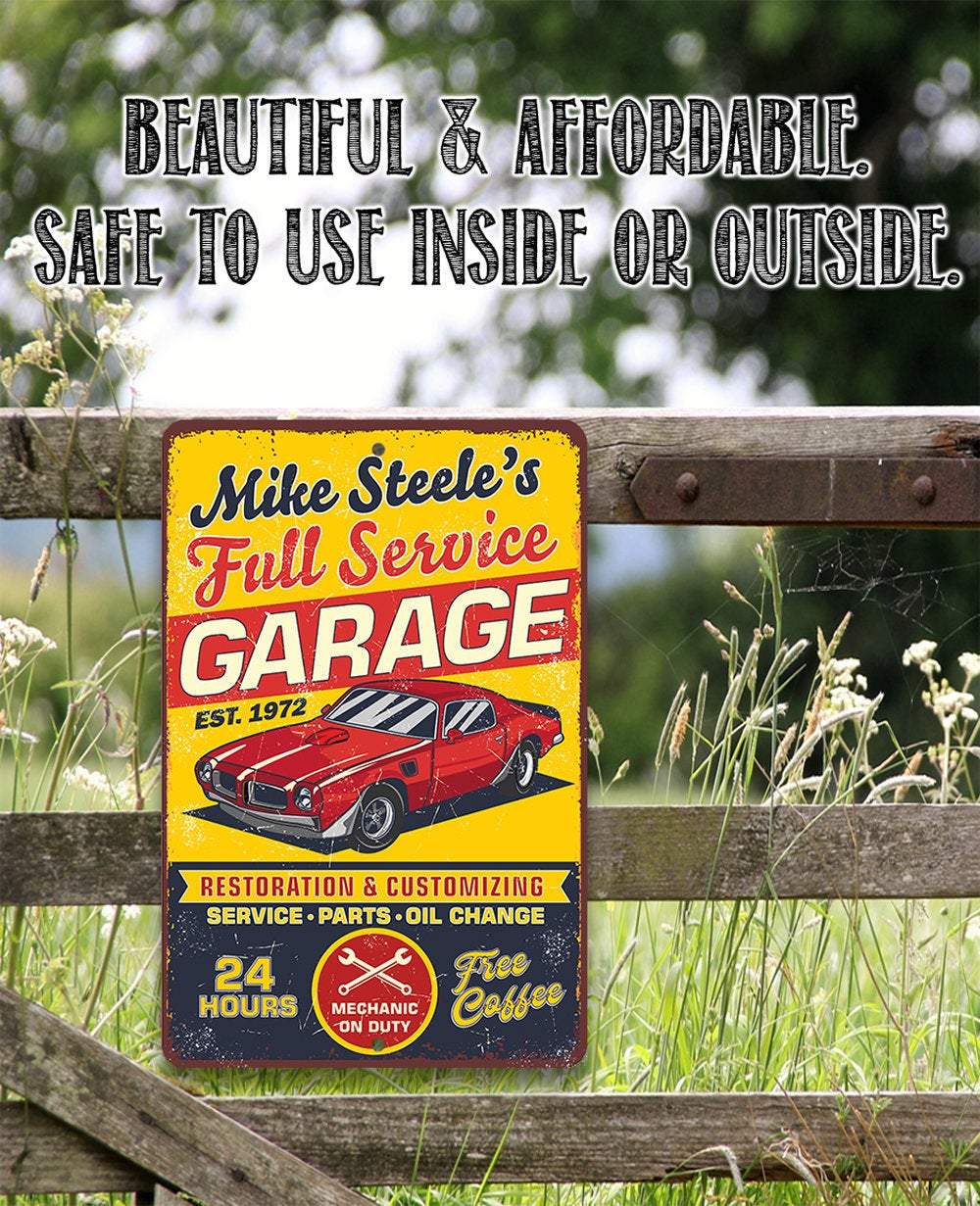 Personalized - Car Repair Garage - Metal Sign