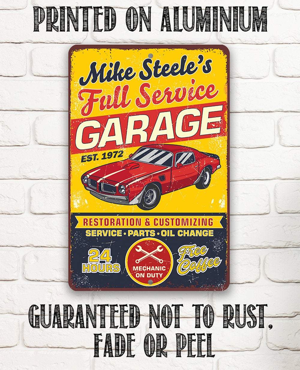 Personalized - Car Repair Garage - Metal Sign