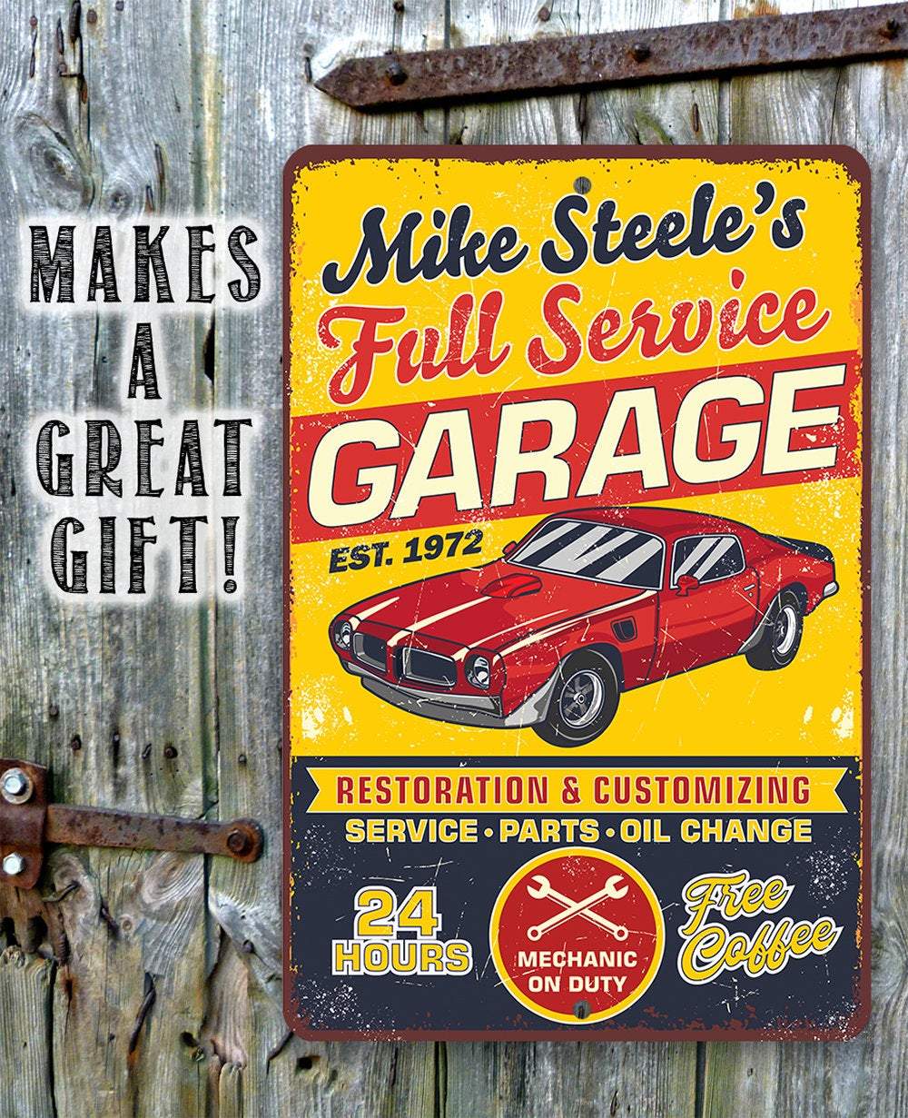 Personalized - Car Repair Garage - Metal Sign