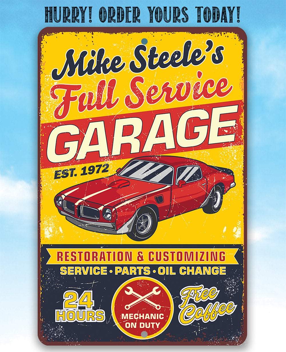 Personalized - Car Repair Garage - Metal Sign