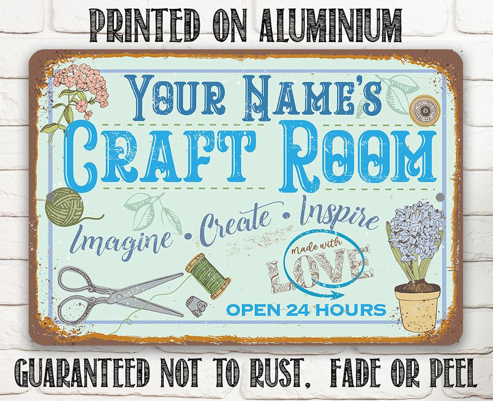 Personalized - Craft Room - Metal Sign