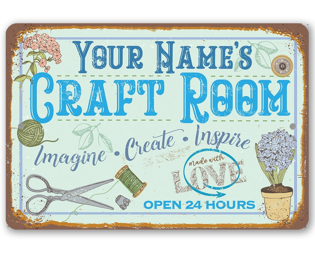 Personalized - Craft Room - Metal Sign