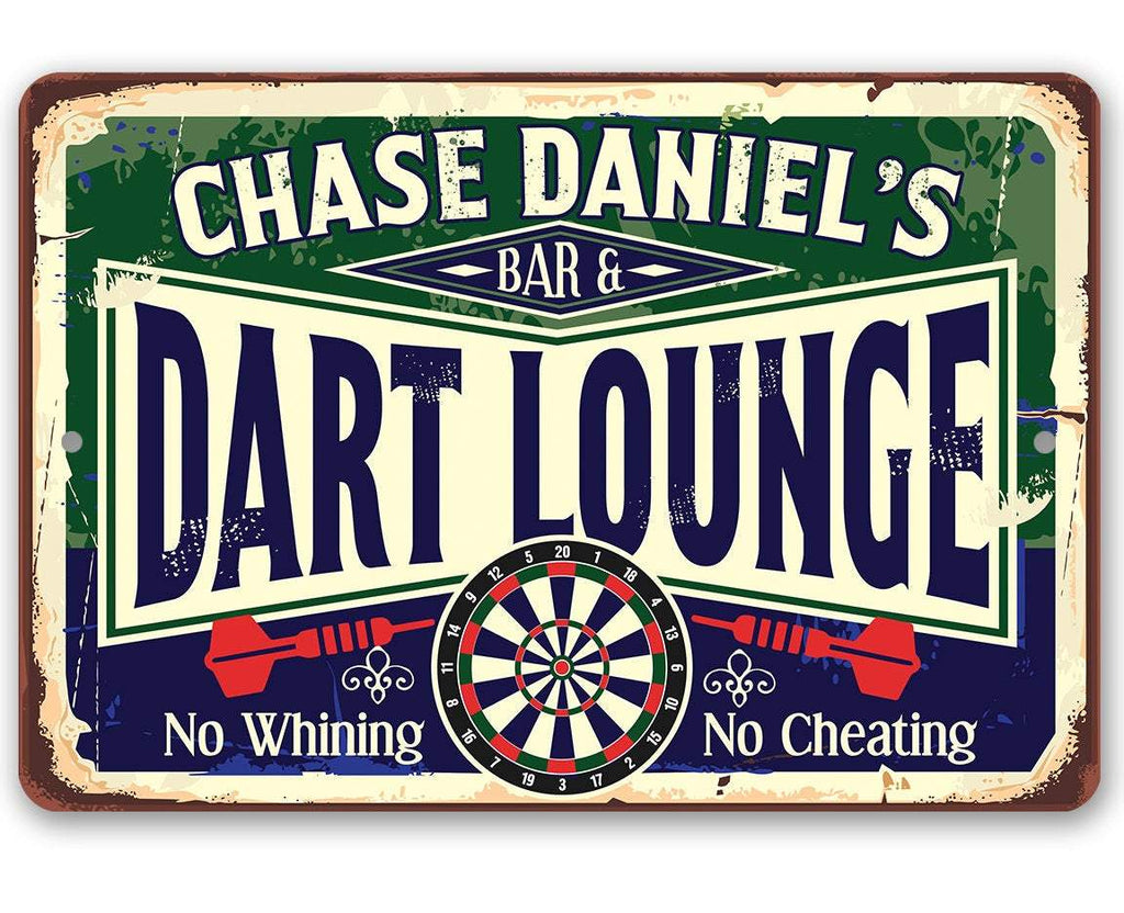 Personalized - Dart Lounge and Bar - Metal Sign