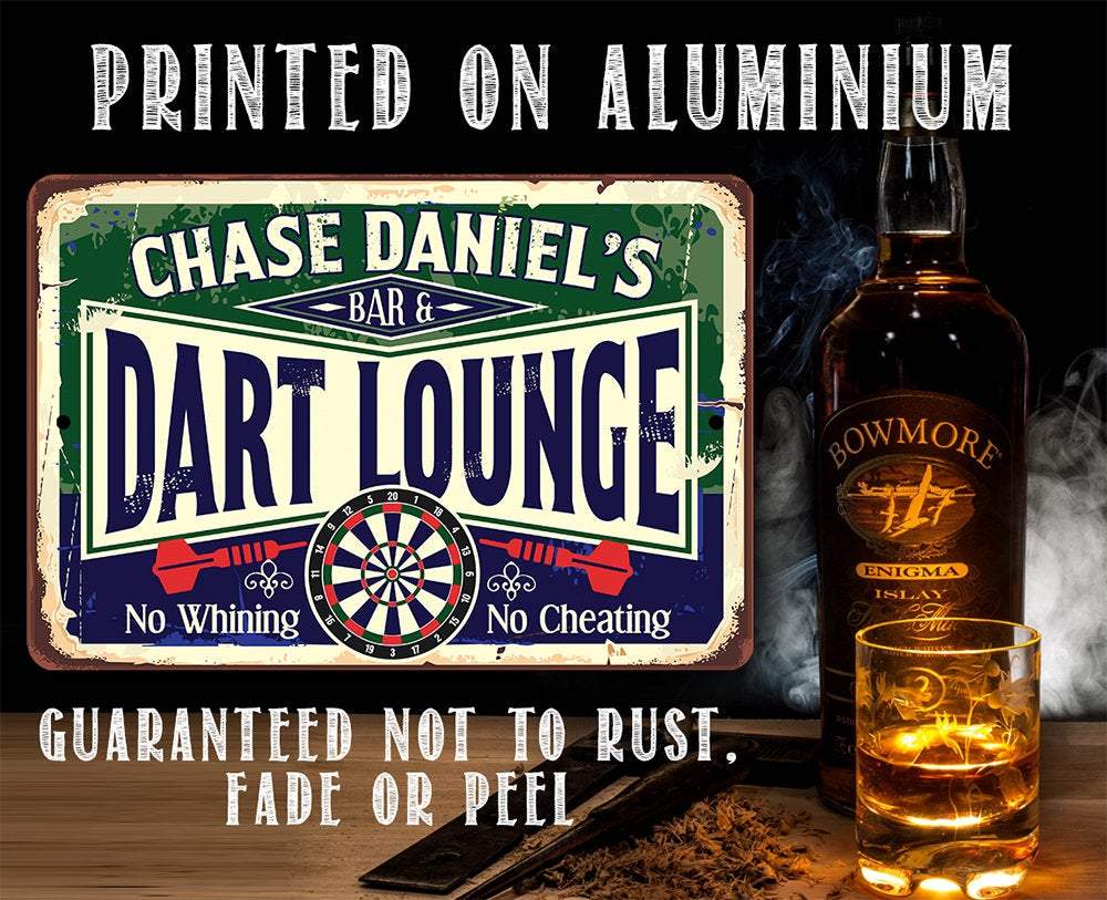 Personalized - Dart Lounge and Bar - Metal Sign