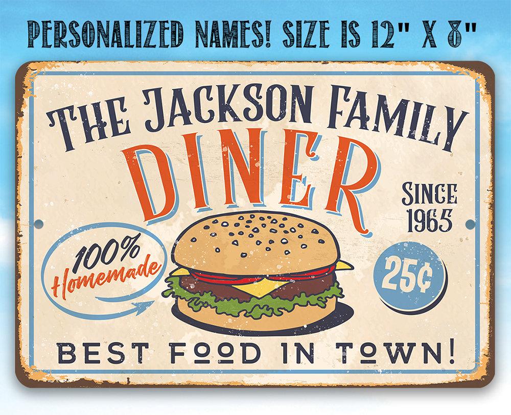 Personalized - Diner - Metal Sign
