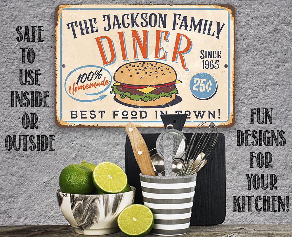 Personalized - Diner - Metal Sign