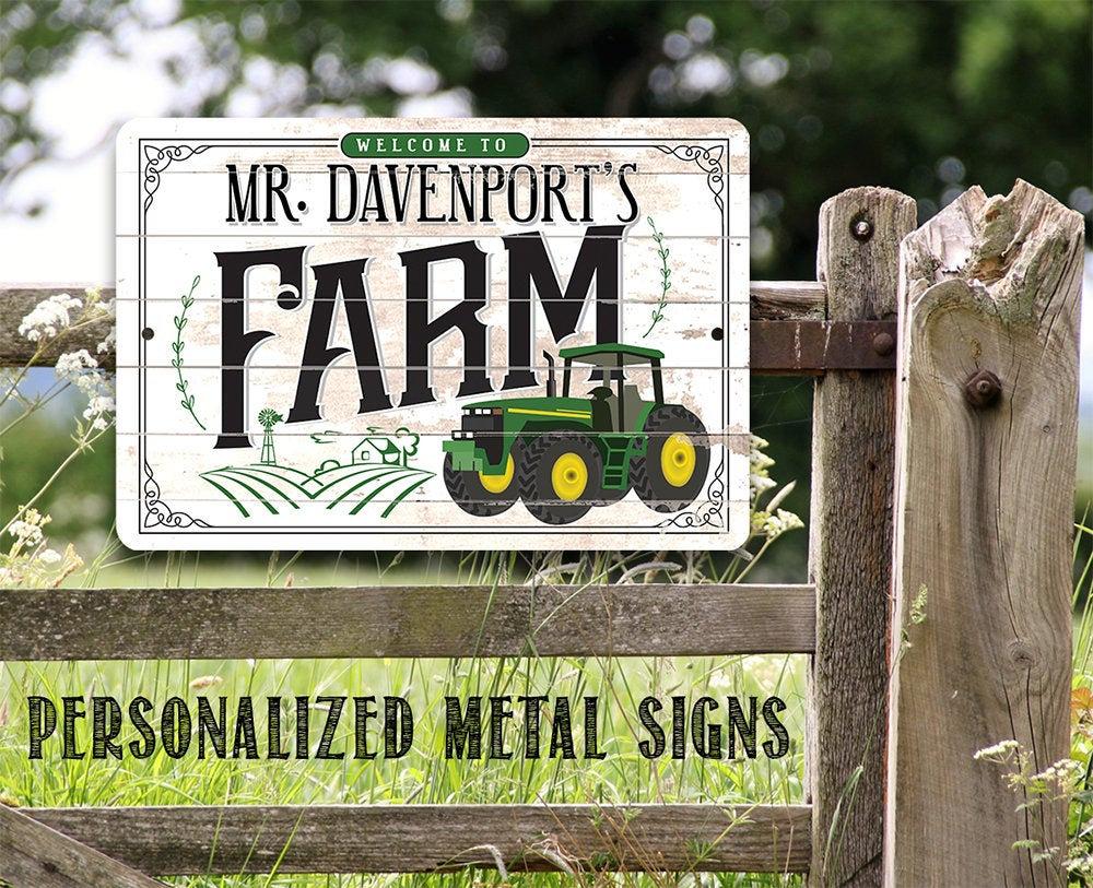 Personalized - Farm - Metal Sign