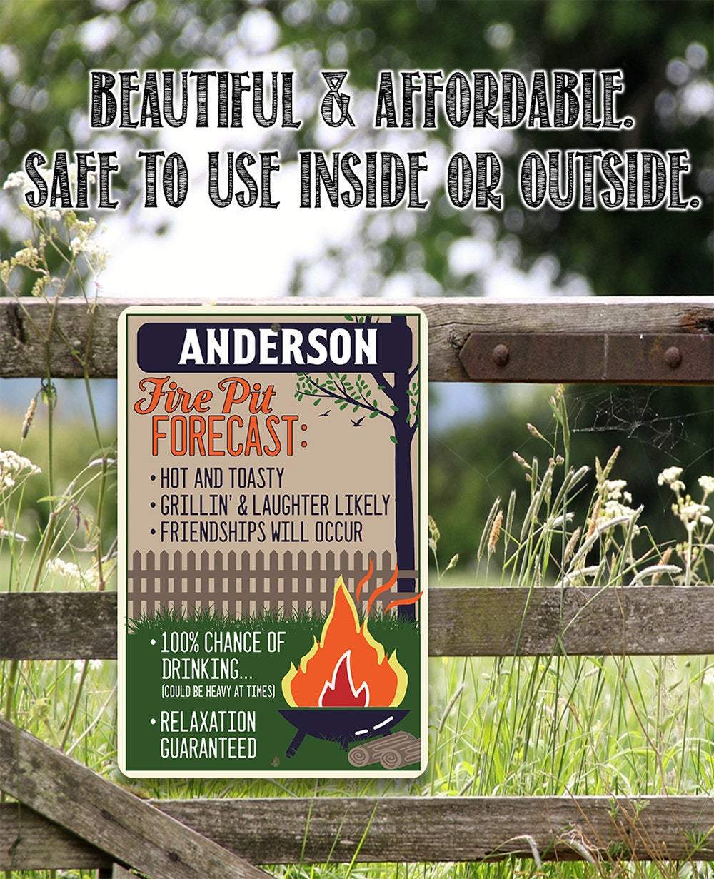 Personalized - Firepit - Metal Sign