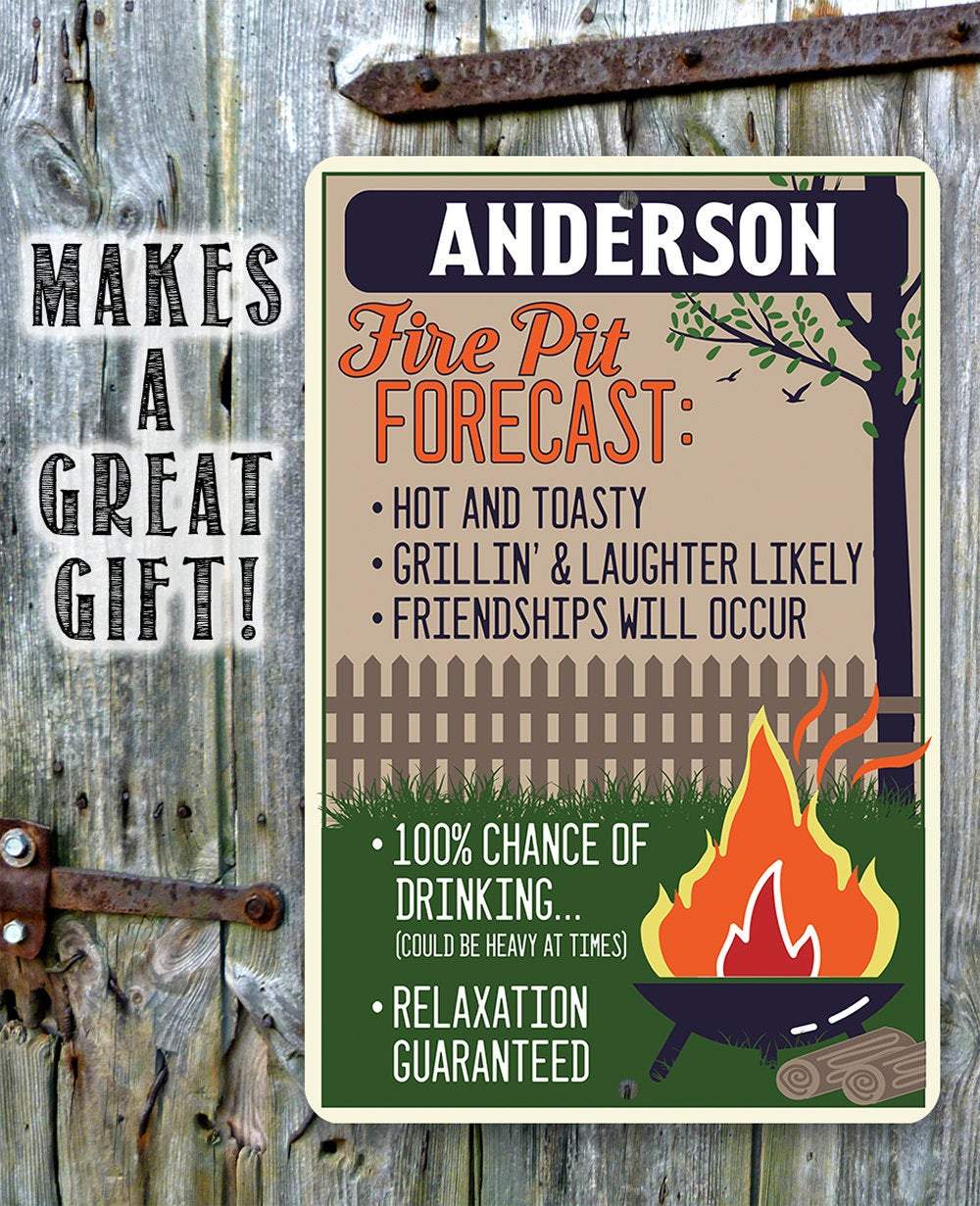 Personalized - Firepit - Metal Sign