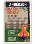 Personalized - Firepit - Metal Sign