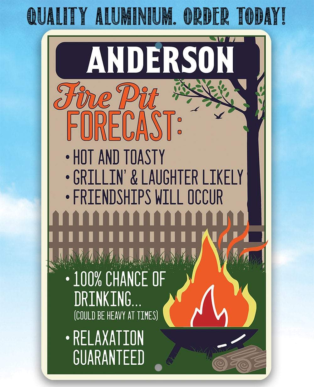 Personalized - Firepit - Metal Sign