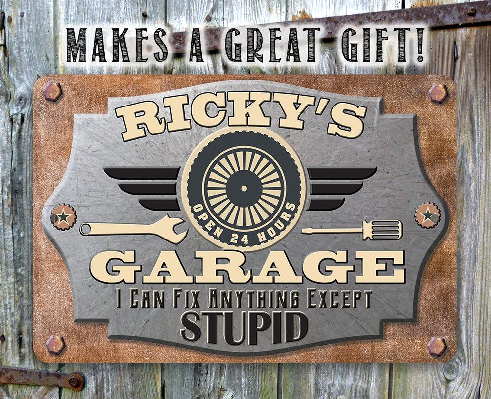 Personalized - Garage Workshop - Metal Sign