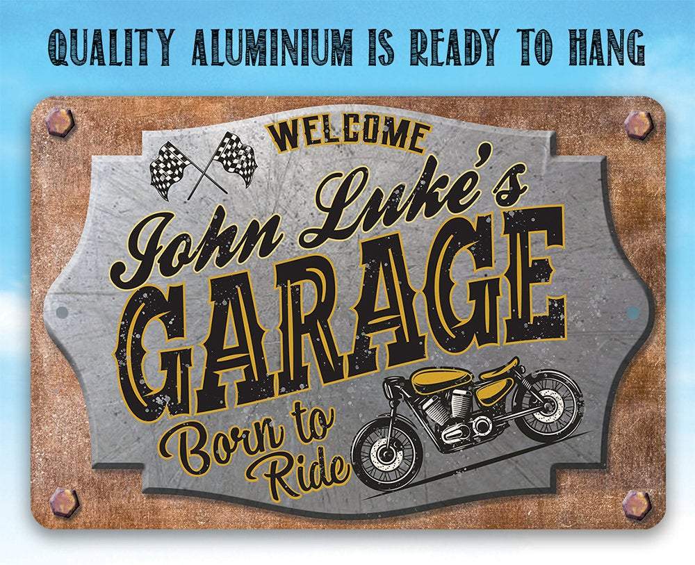 Personalized - Garage Motorcycle - Metal Sign