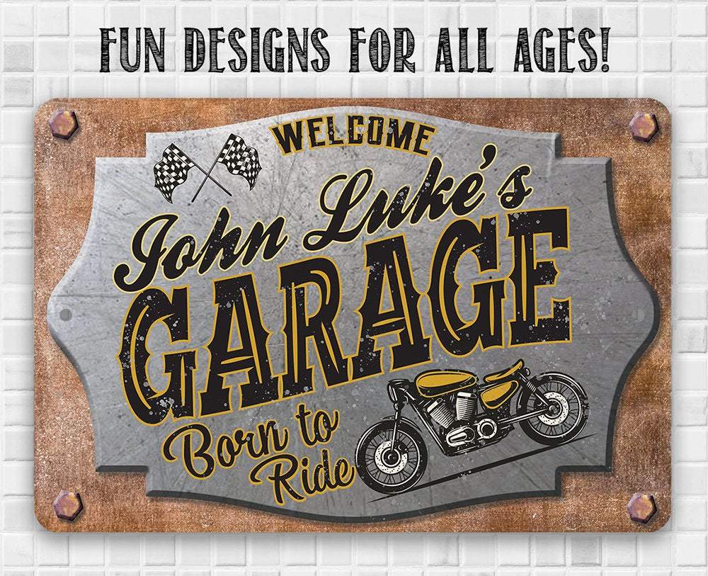 Personalized - Garage Motorcycle - Metal Sign