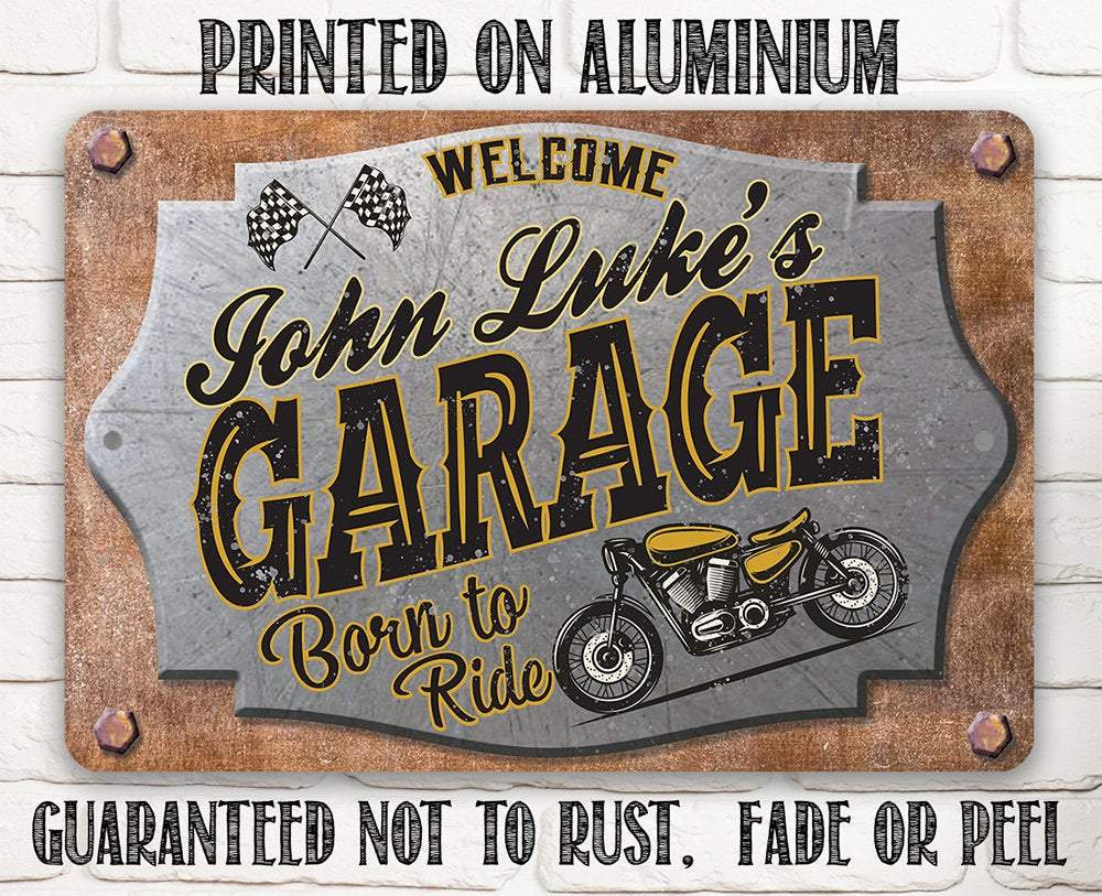 Personalized - Garage Motorcycle - Metal Sign