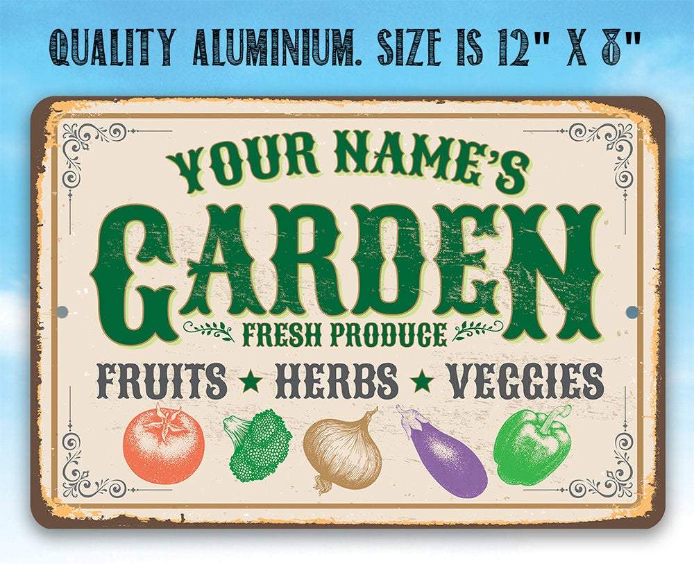 Personalized - Garden Decor - Metal Sign