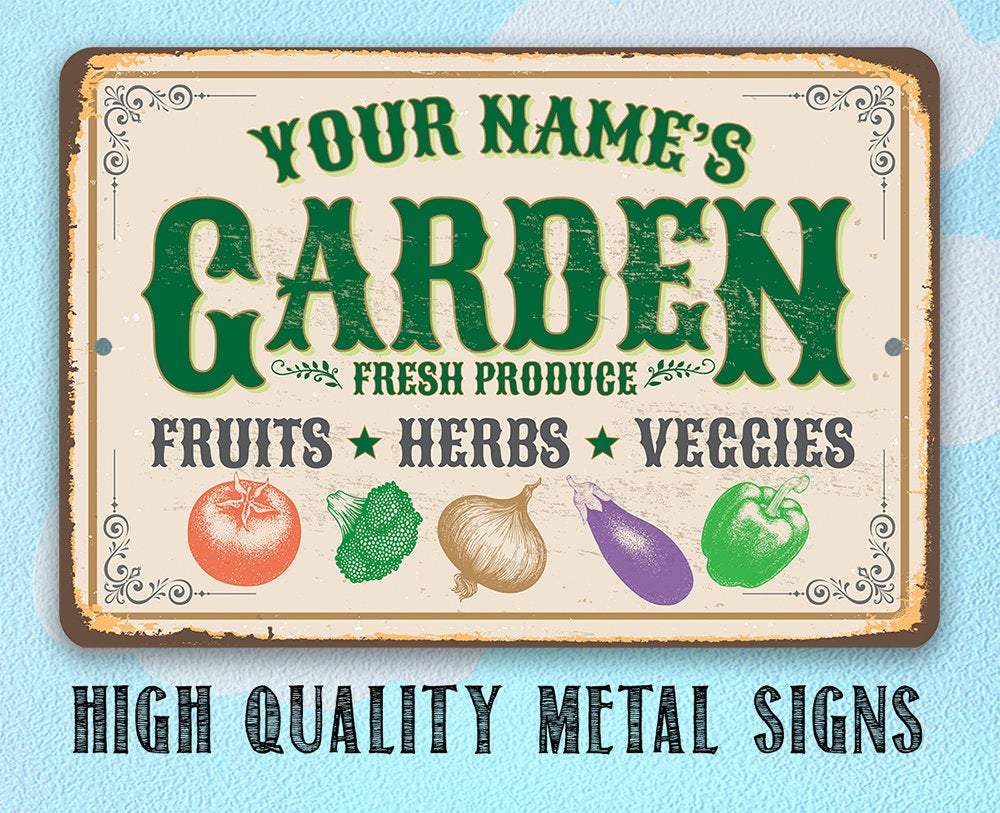 Personalized - Garden Decor - Metal Sign