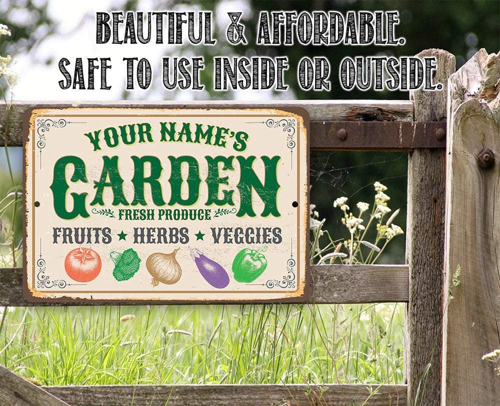 Personalized - Garden Decor - Metal Sign