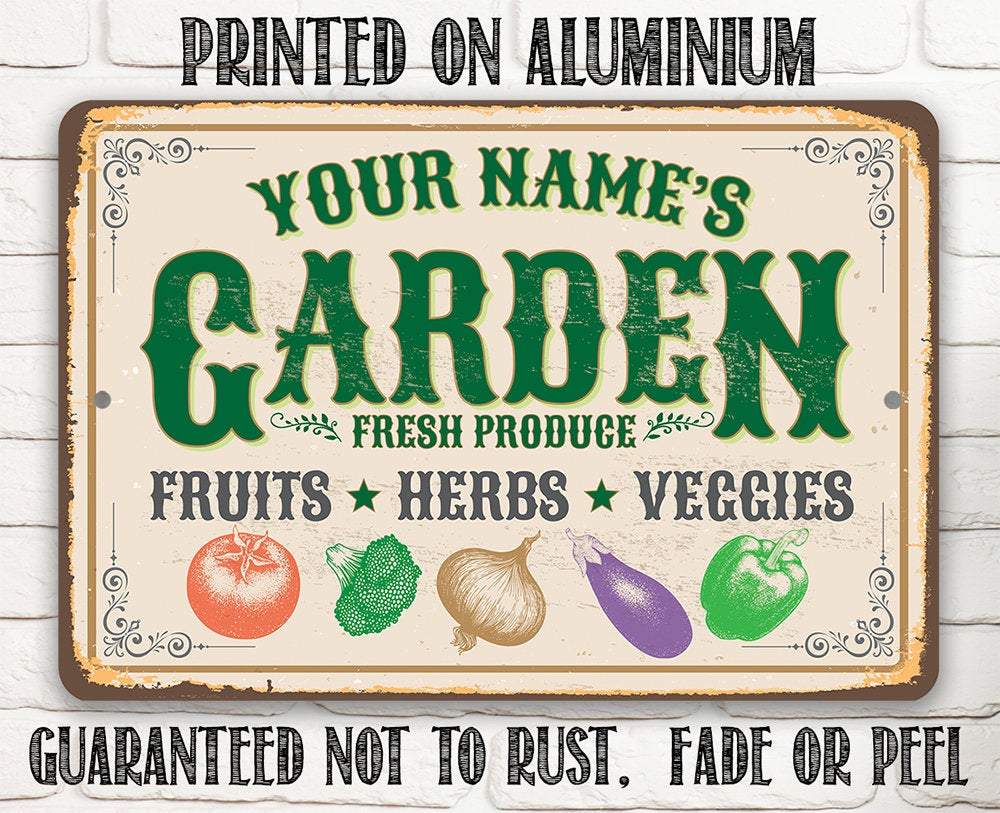 Personalized - Garden Decor - Metal Sign