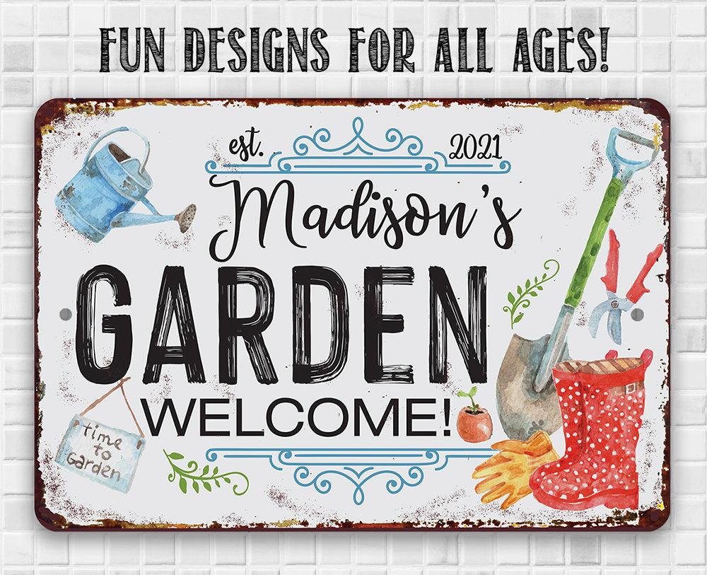 Personalized - Garden - Metal Sign