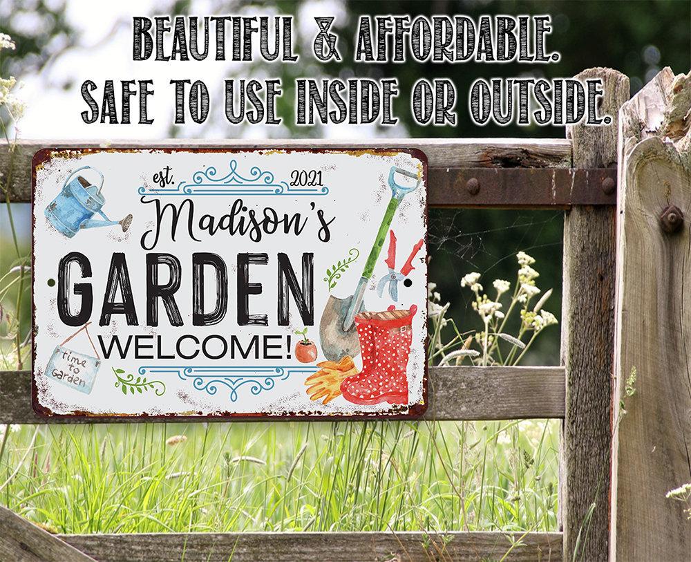 Personalized - Garden - Metal Sign