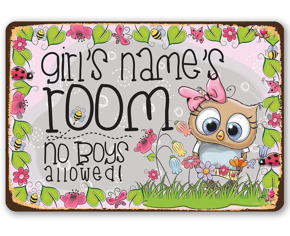 Personalized - Girl's Room - Metal Sign