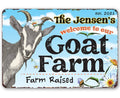 Personalized - Goat Farm - Metal Sign