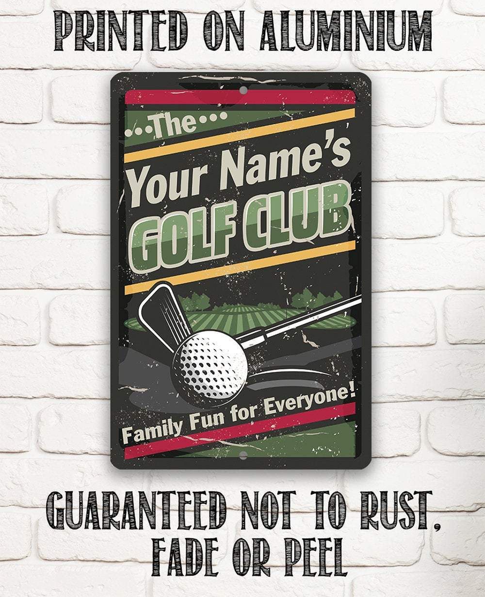 Personalized - Golf Club - Metal Sign