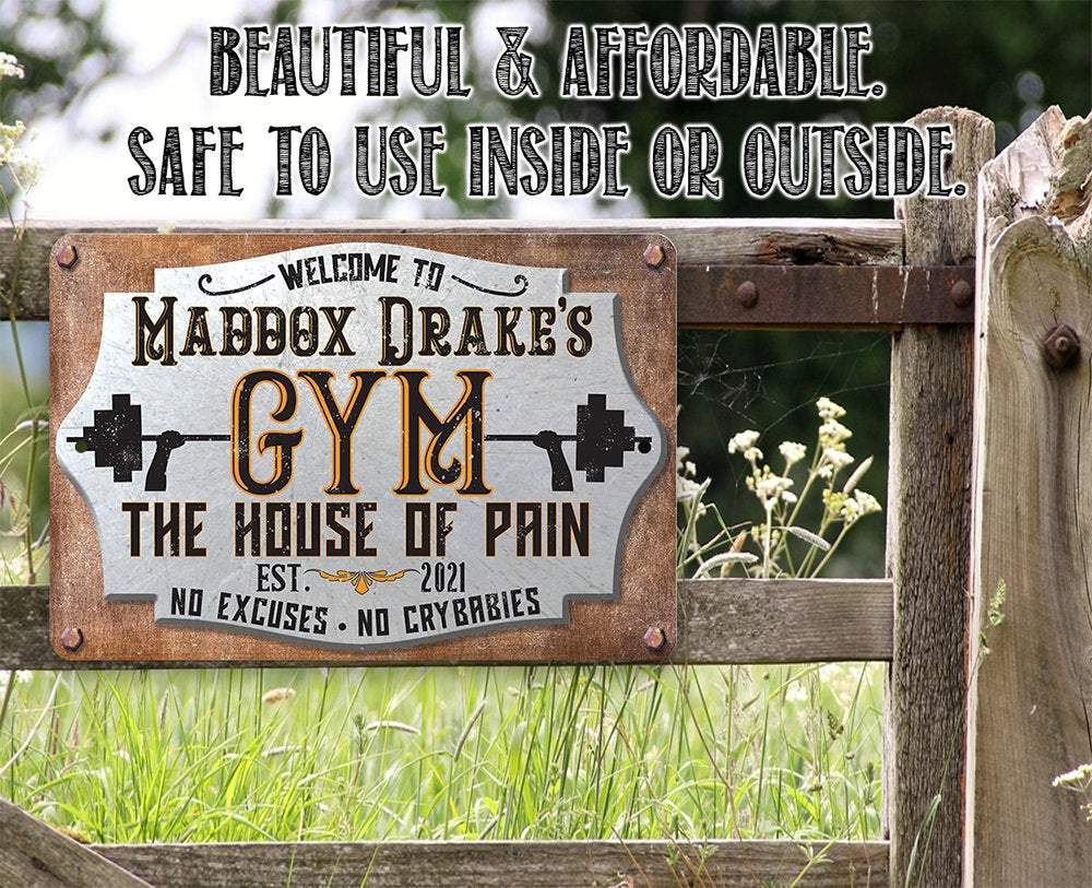 Personalized - Gym House of Pain - Metal Sign