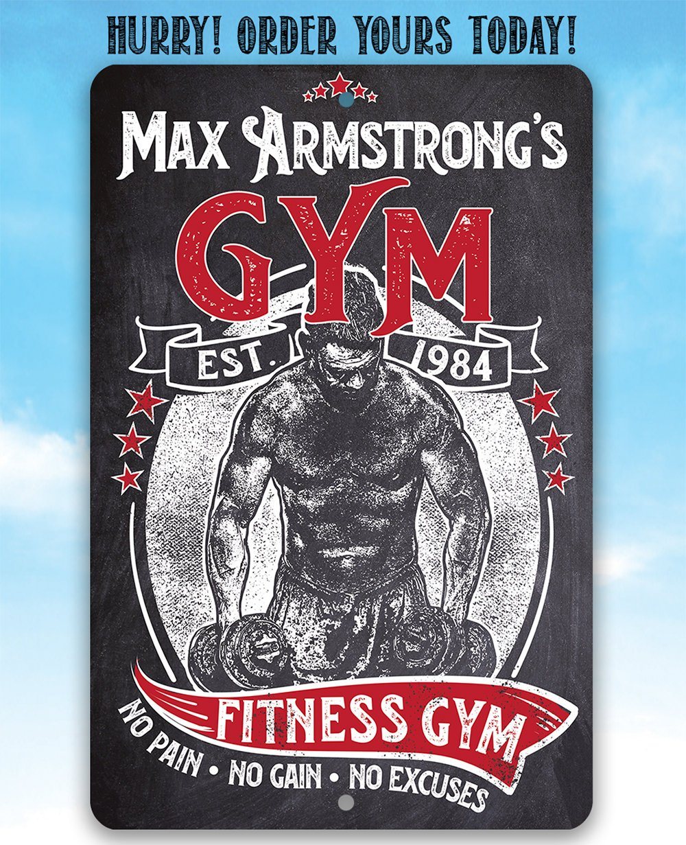 Personalized - Gym - Metal Sign