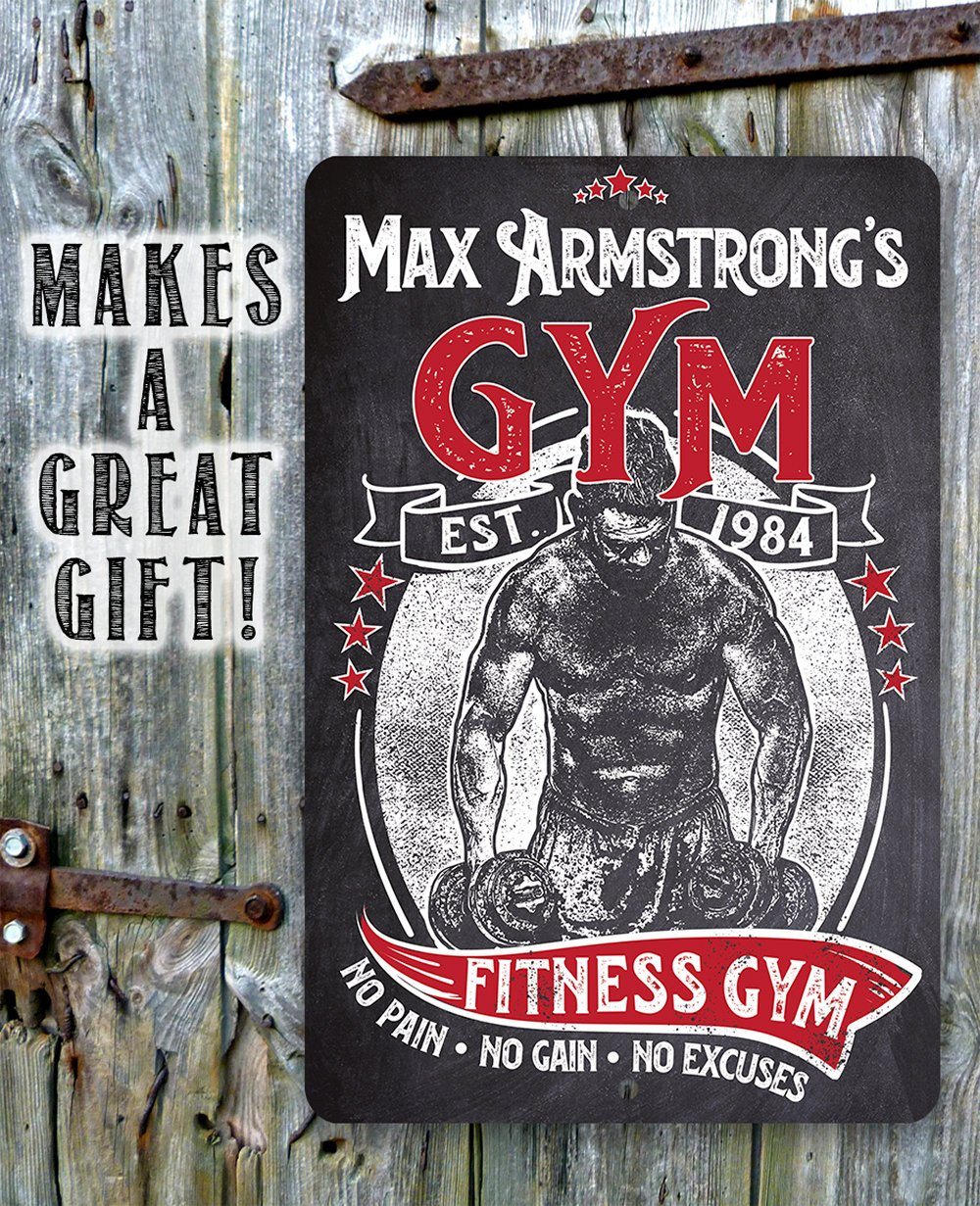 Personalized - Gym - Metal Sign