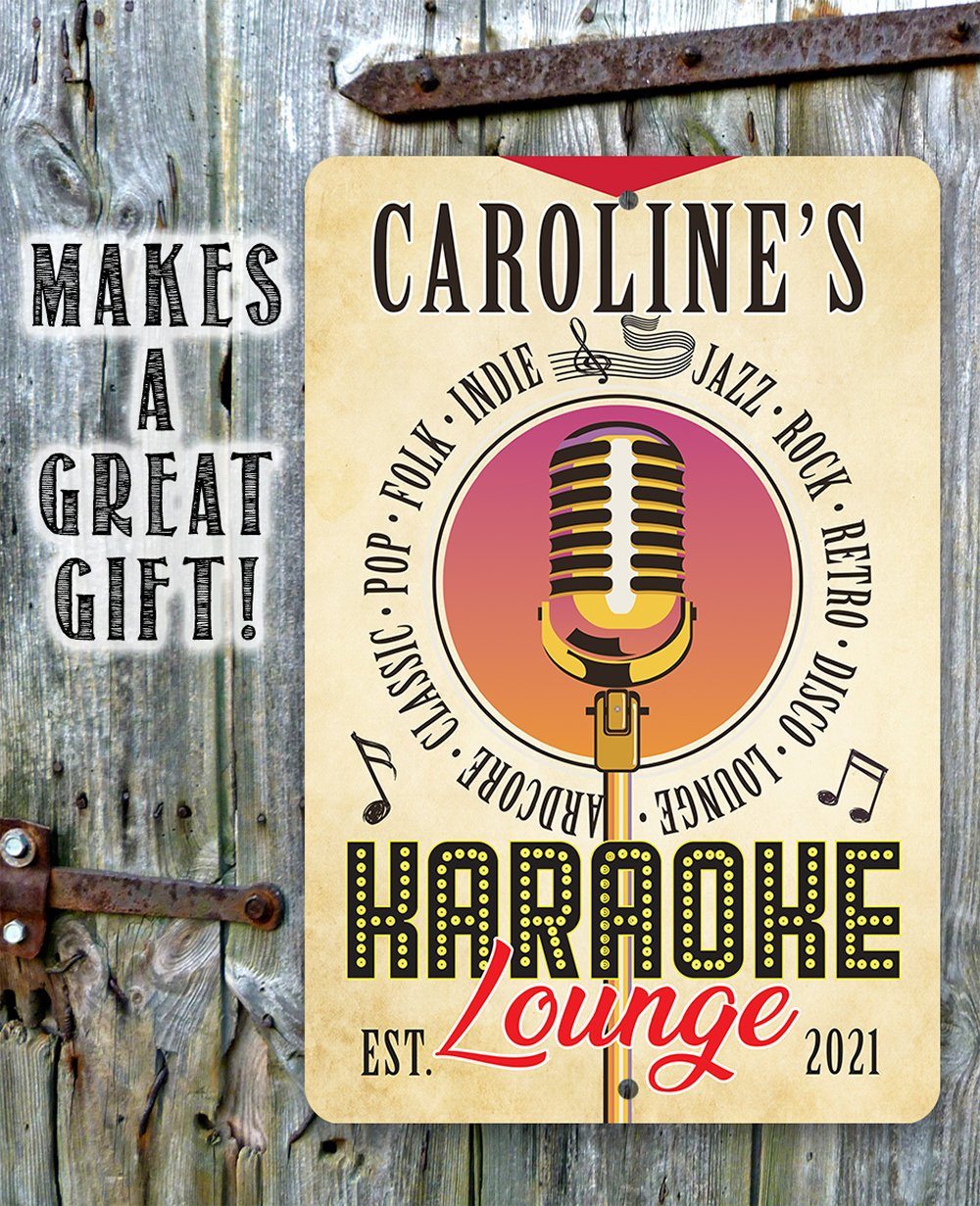 Personalized - Karaoke Lounge - Metal Sign