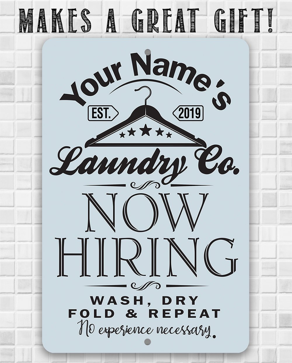 Personalized - Laundry - Metal Sign