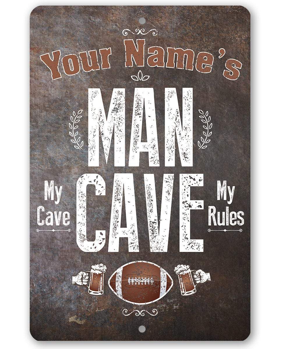 Personalized - Man Cave - Metal Sign