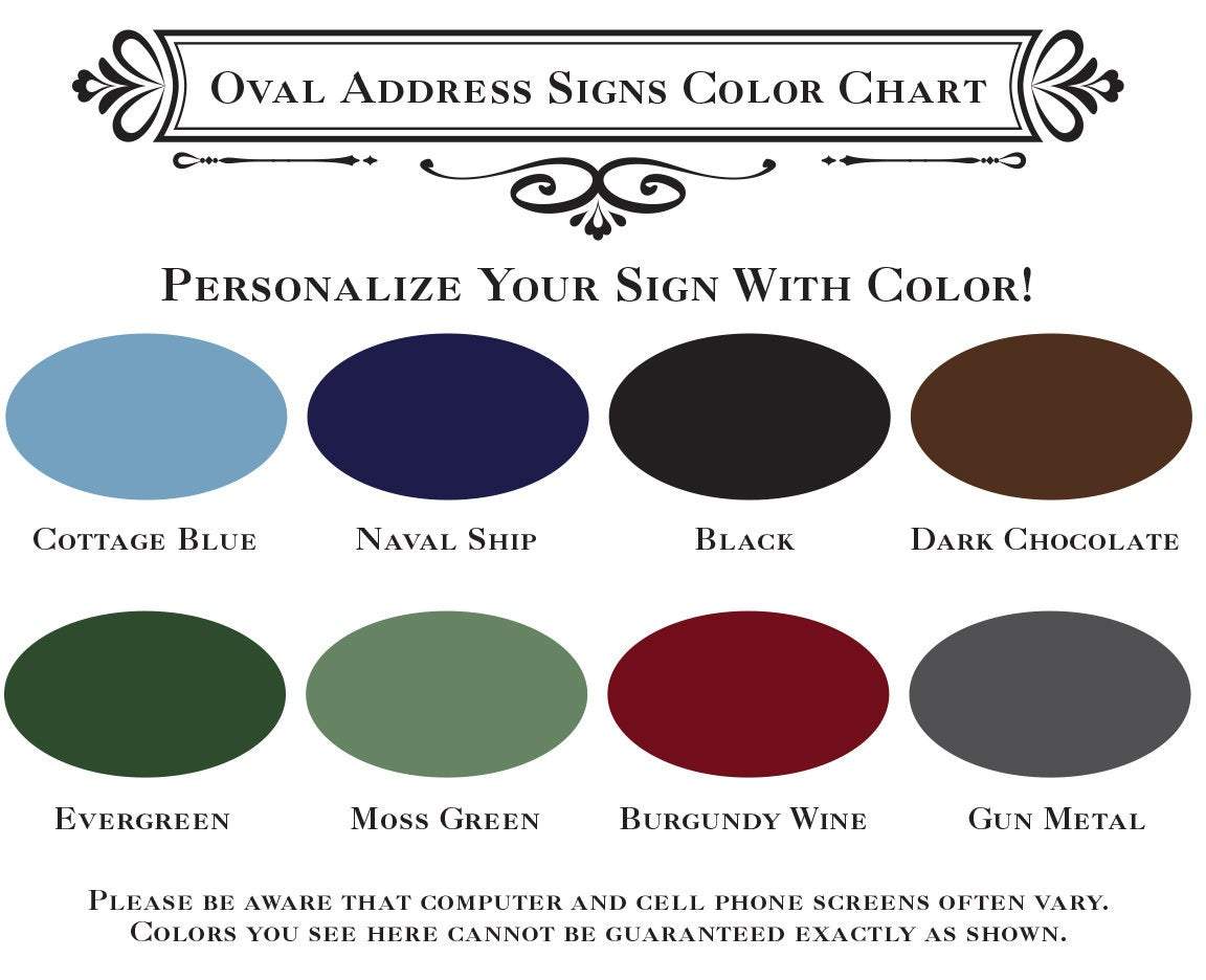 Personalized - Address Plaque - Oval - Metal Sign