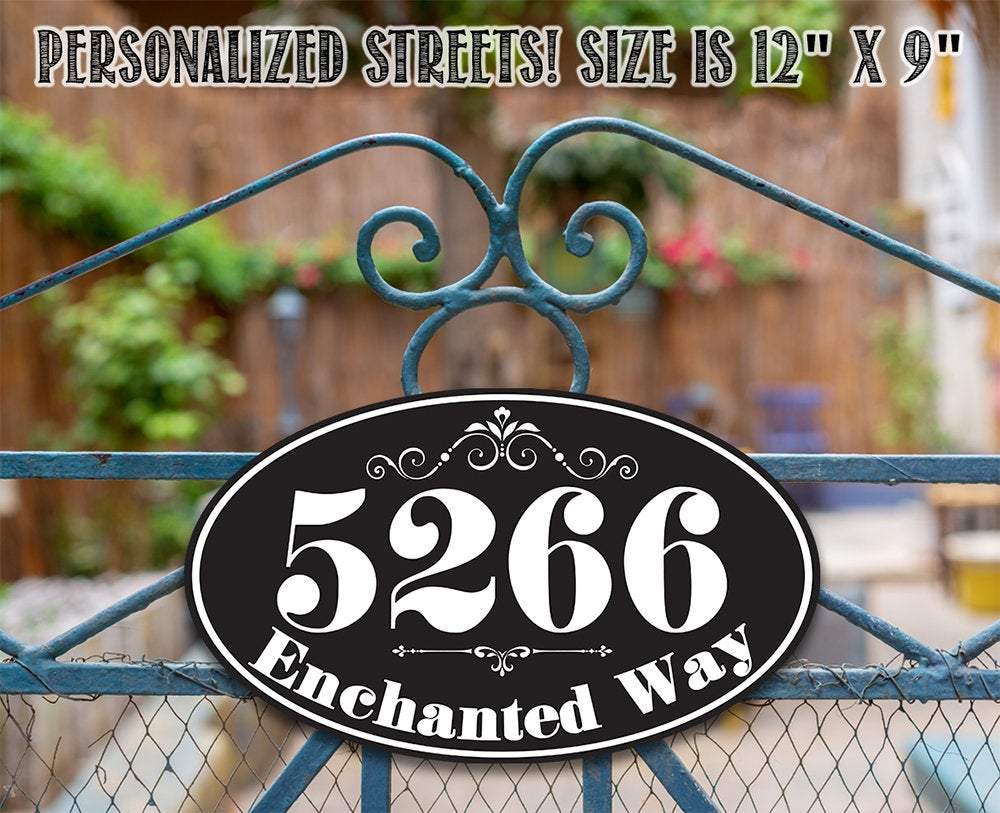 Personalized - Address Plaque - Oval - Metal Sign