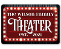 Personalized - Theater Family Name - Metal Sign