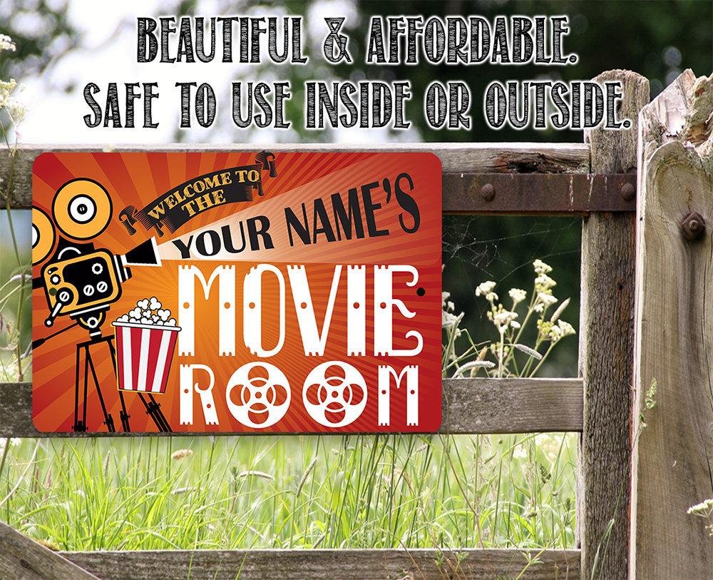 Personalized - Movie Room - Metal Sign