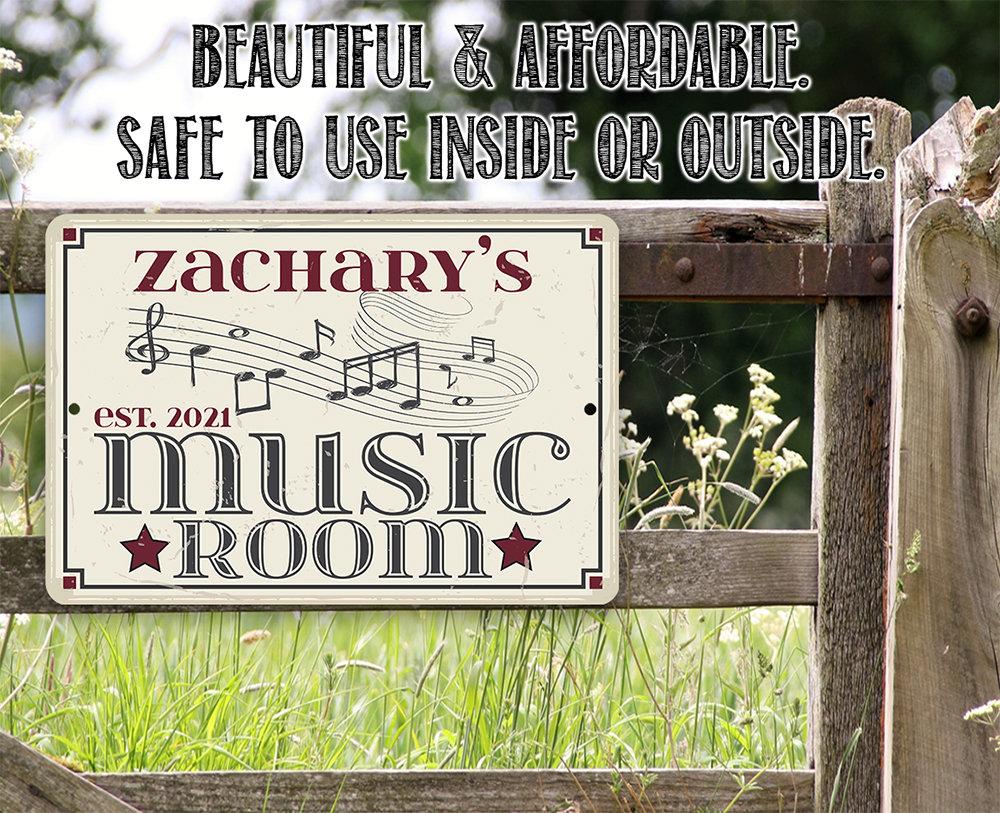 Personalized - Music Room - Metal Sign