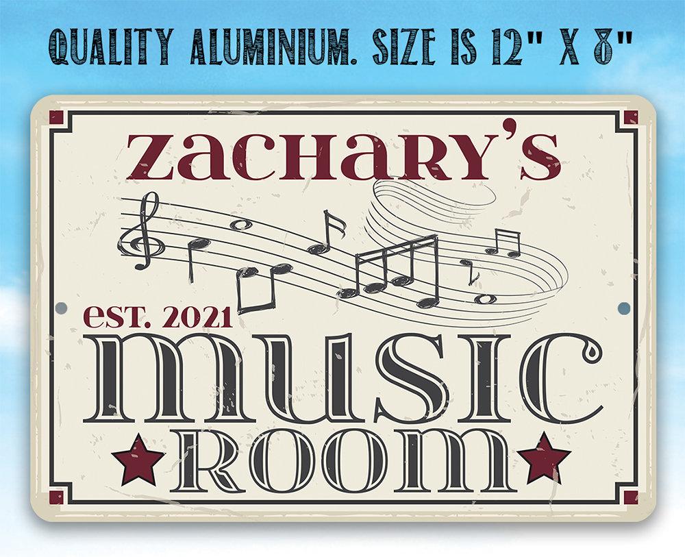 Personalized - Music Room - Metal Sign