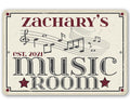Personalized - Music Room - Metal Sign