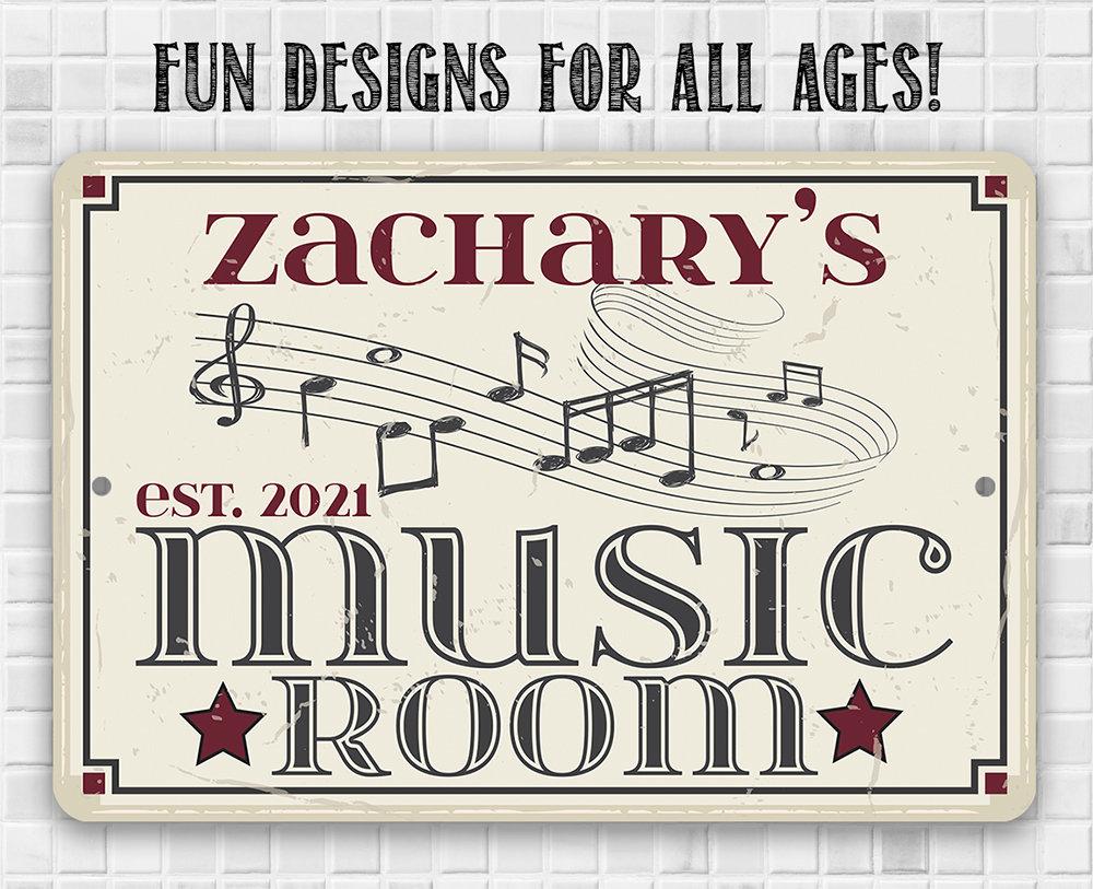 Personalized - Music Room - Metal Sign