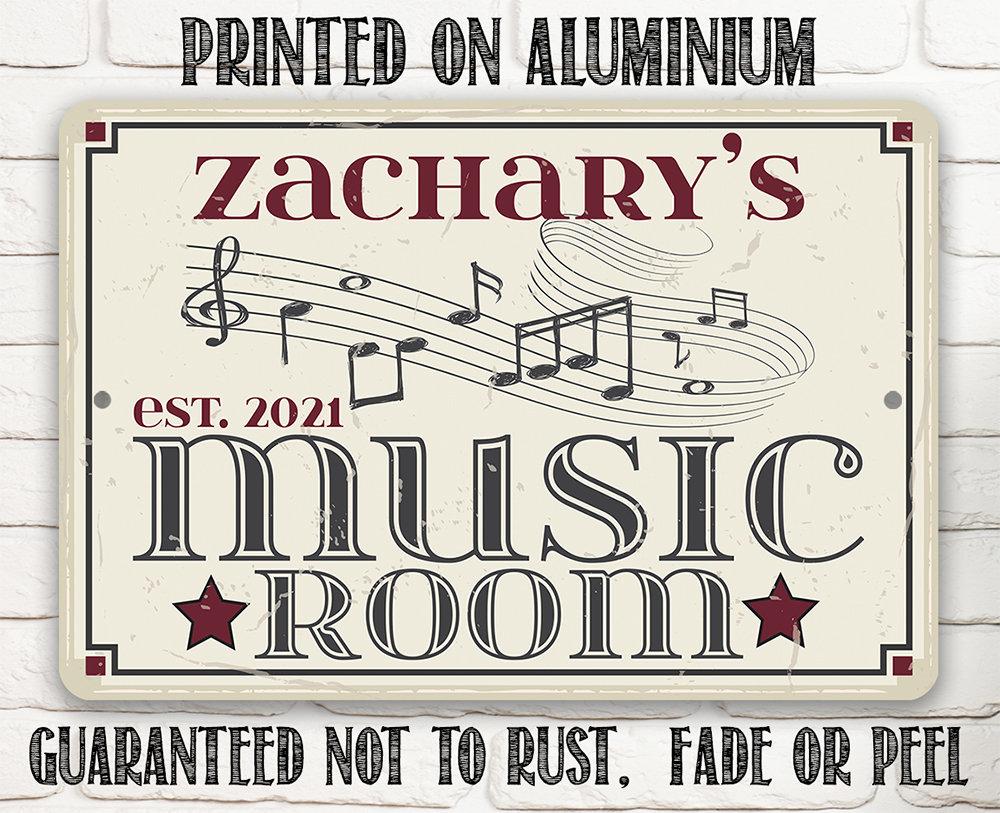 Personalized - Music Room - Metal Sign