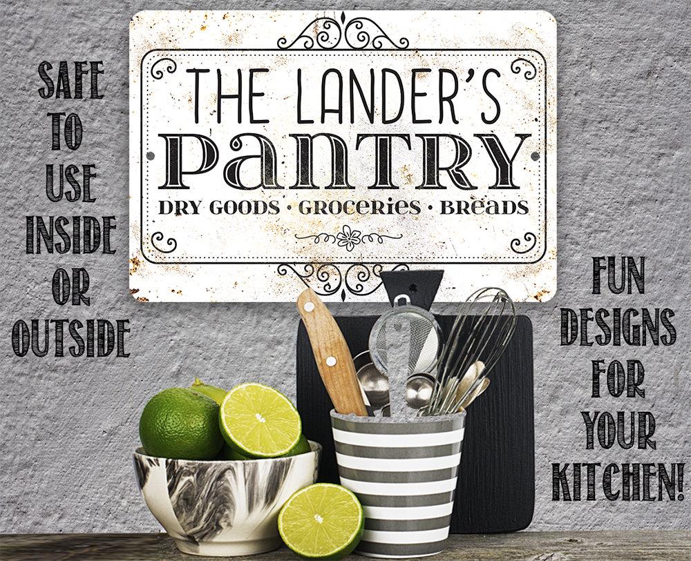 Personalized - Pantry - Metal Sign