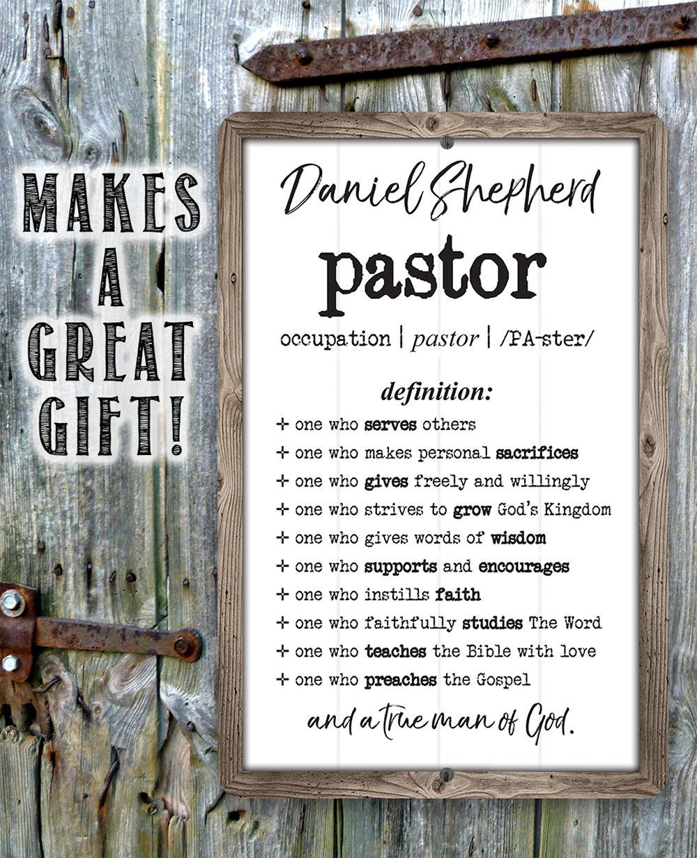Personalized - Pastor - Metal Sign
