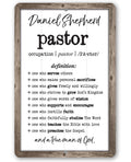 Personalized - Pastor - Metal Sign