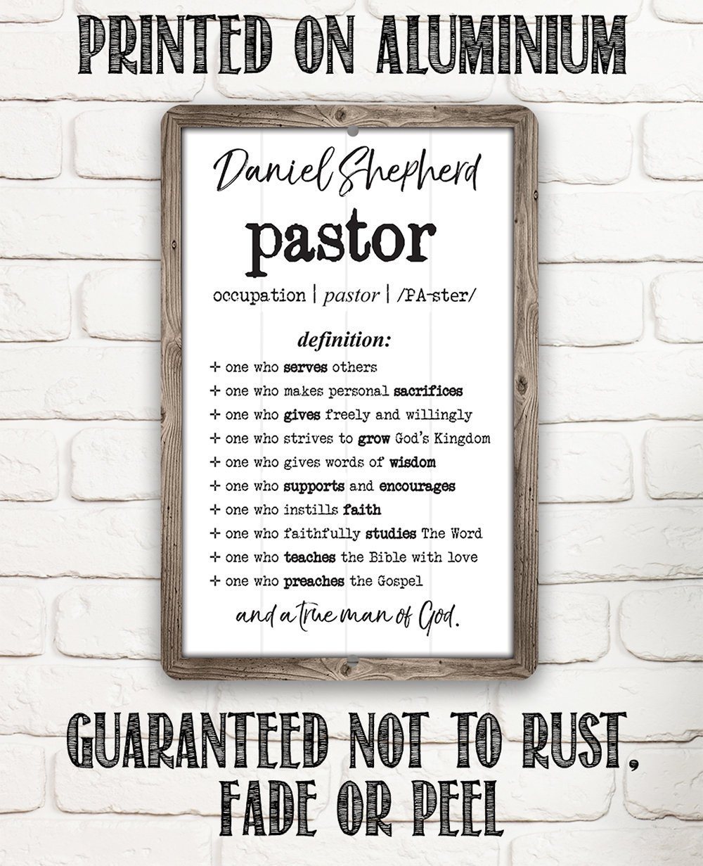 Personalized - Pastor - Metal Sign