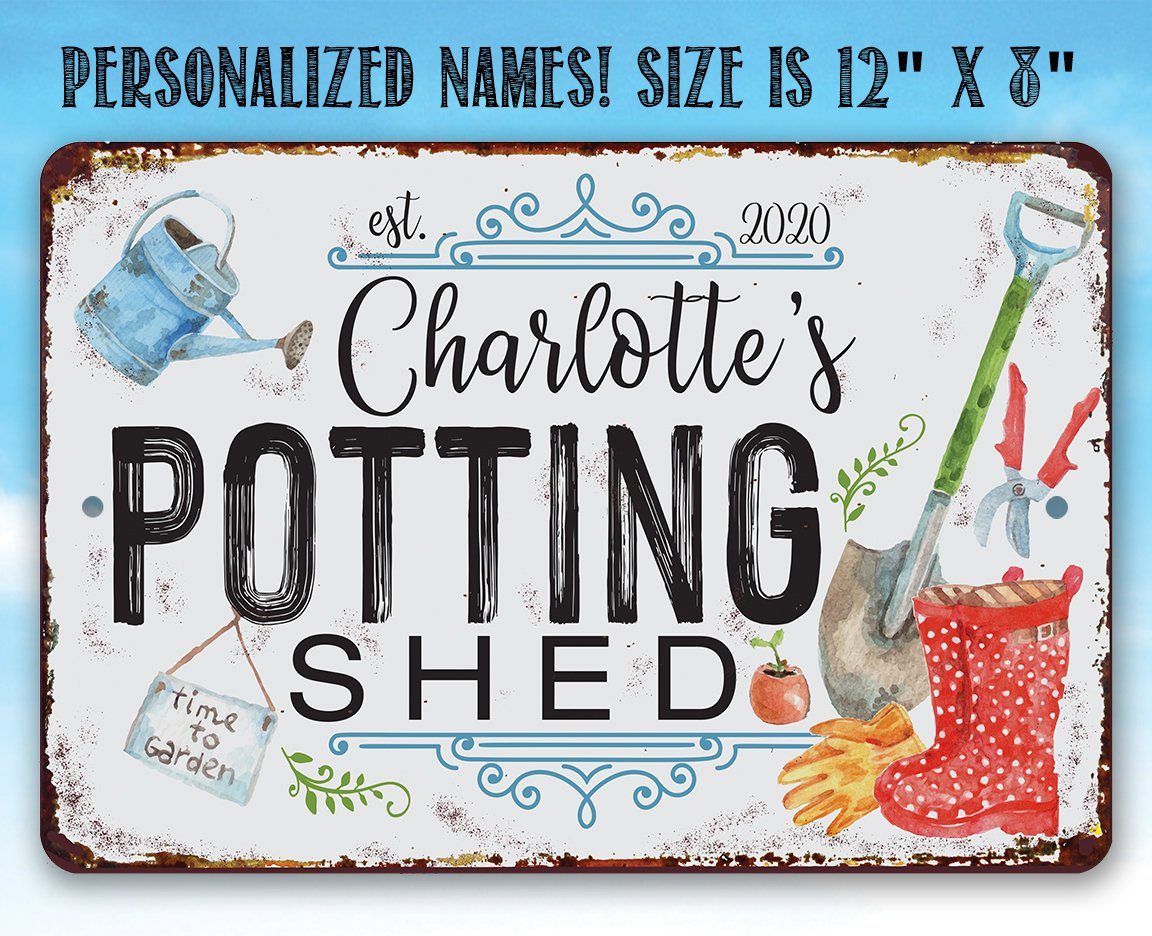 Personalized - Potting Shed - Metal Sign